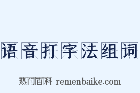 语音打字法组词是什么意思的图片